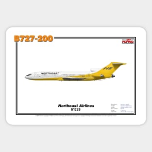 Boeing B727-200 - Northeast Airlines (Art Print) Sticker